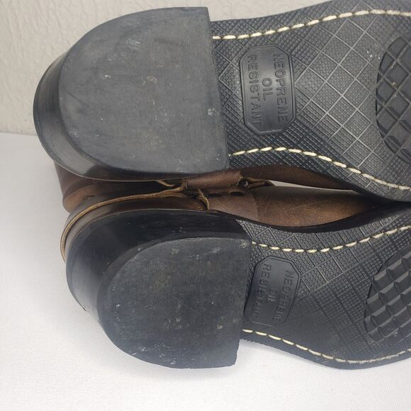 Frye Harness 12R Square Toe Moto Boots Womens 7M Smoke Brown Leather 77300 USA - Picture 14 of 16